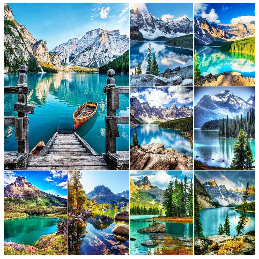 

5D DIY Diamond Painting Landscape Full Drill Handmade Hobby Cross Stitch Gift Home Decor Art Picture Mosaic Embroidery Tool Kit