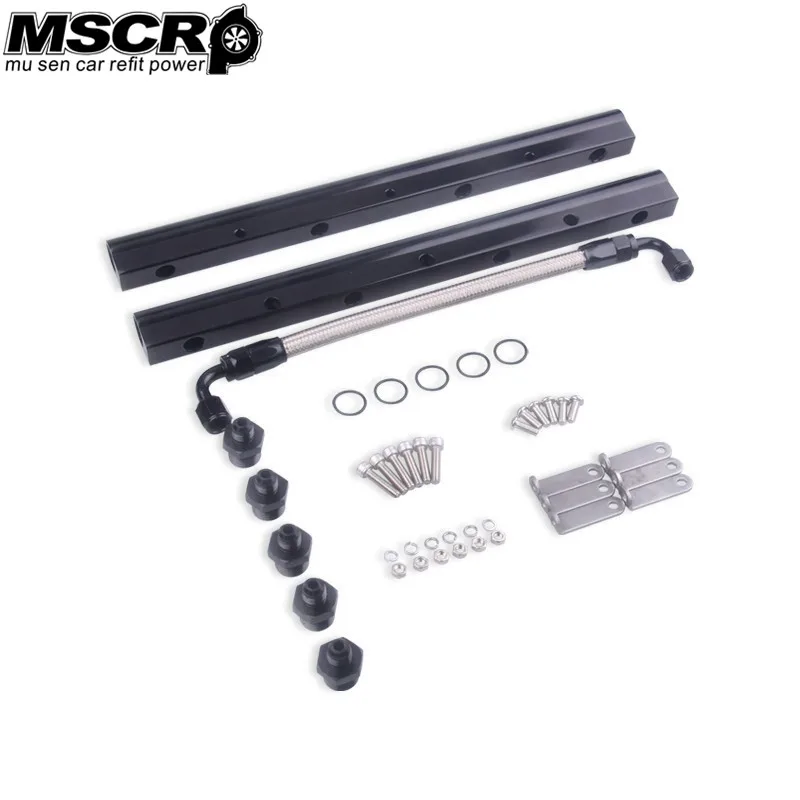 

MSCRP- LS1 LS2 LS6 Billet Aluminum High Performance Fuel Rail Kit Silver LS Swap 1621 MSCRP-YX00086
