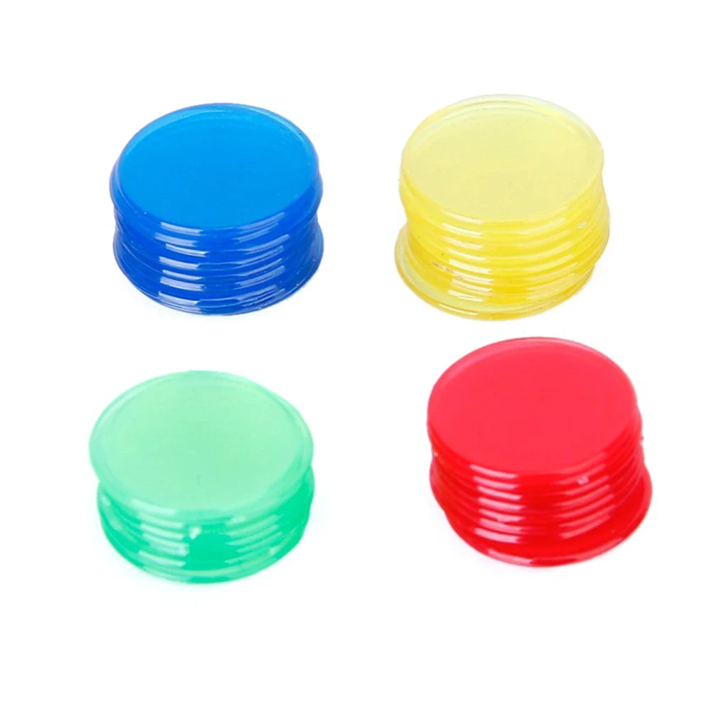 20/30/40/80pcs Transparent Counters Counting Bingo Chips Plastic Markers Bingo Supplies Poker Chips Casino Bingo Markers Token