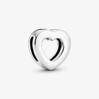 2021 spring new 100 925 sterling silver beads heart clip charm fit original pandora reflexions bracelets women diy jewelry