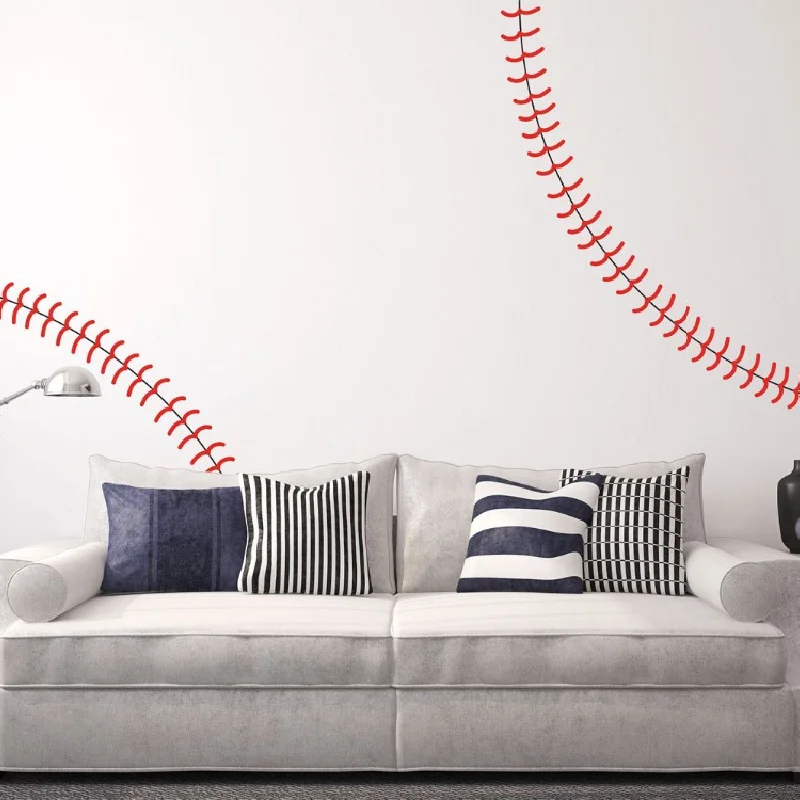 Гигантский полная стены Бейсбол стежка виниловые наклейки в виде Фотообоев c