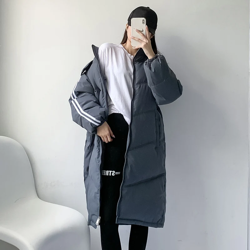 Новинка 2021 зимняя куртка Женская Толстая теплая пуховая хлопковая средней длины