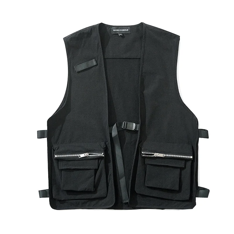 

Ins Guochao functional wind tooling tactical vest men's and women's dark tide hip hop Vest Jacket summer