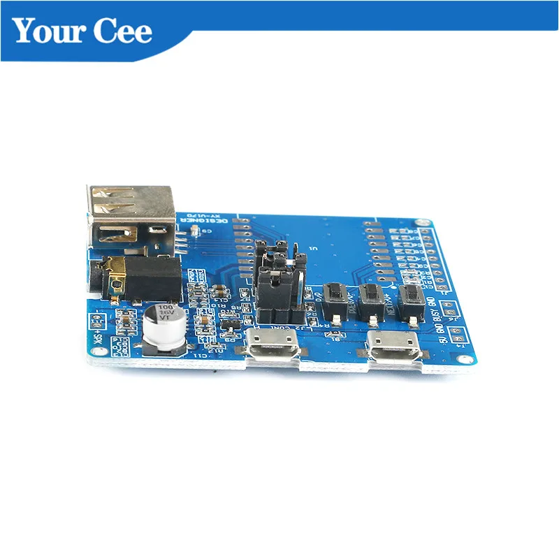 XY-V17B MP3 Player Module Serial Voice Development Board Controller Single Bus/IO Control/Support Card U Disk | Электронные