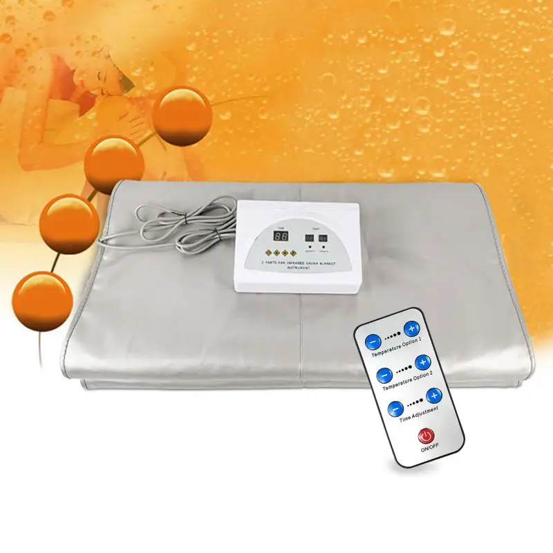 

2.95x6.23inch Far-infrared Remote Control Sweat Steaming Blanket Acid-removing Blanket Heated Space Blanket Body Sweat Blanket