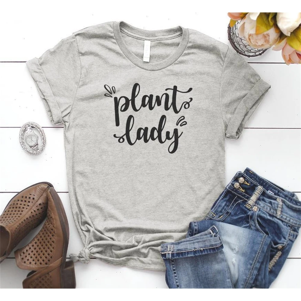 

Plant Lady Women tshirt Casual Funny t shirt For Lady Yong Girl Top Tee