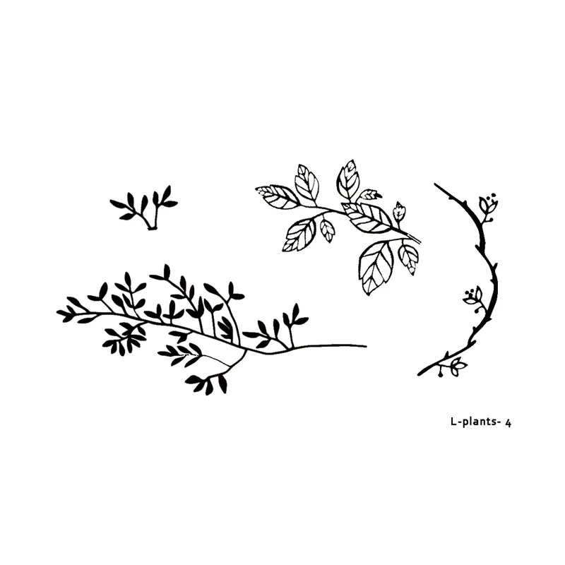 

5-9 PCS/lot Flower Series Fake Tattoos Leaf Plant Temporary Tattoo Stickers for Women Blossom on Arm Body Art Tatoo P1-P9
