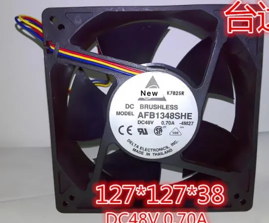 

For DELTA AFB1348SHE 4M27 DC 48V 0.70A 127x127x38mm Server Cooling Fan