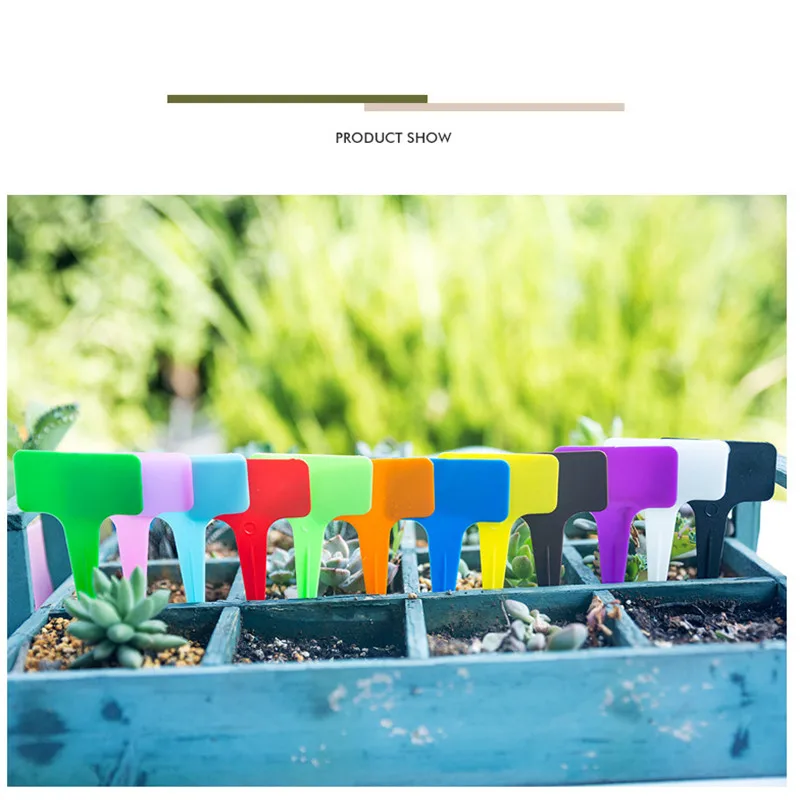 100 шт. Т-образные утолщенные этикетки для растений садовые цветы маркеры в