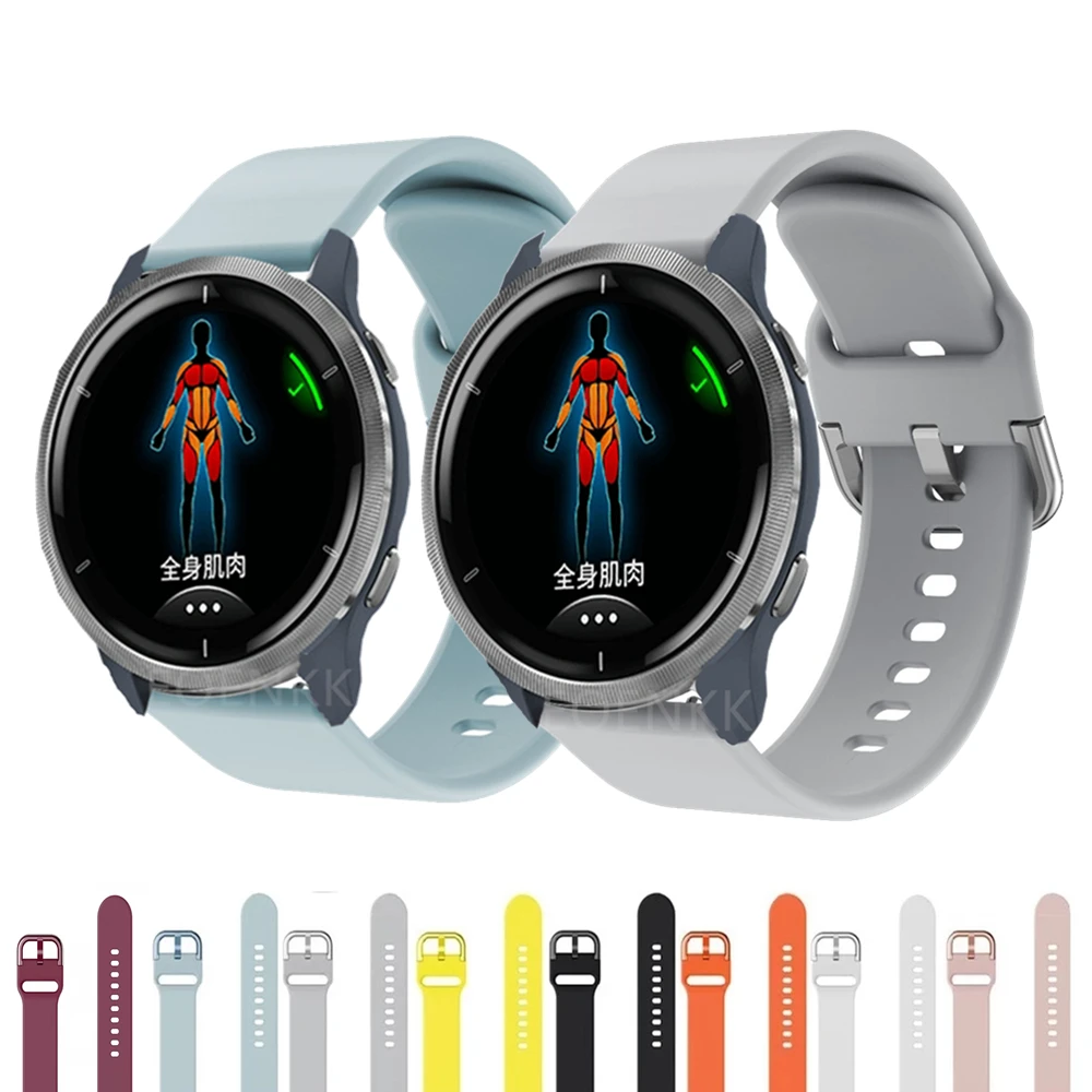 

Sport Watch Strap For Garmin Venu 2 Vivoactive 4 3 Wrist Silicone Bracelet Watchband For Forerunner 158 55 245 645 / Venu Band