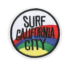 Пластырь для серфинга на пляже Калифорнии, сувенир для туристических отпусков, вышитая утюгом нашивка для куртки, кепки, рюкзака (Размер: 6,1x6,1 см)
