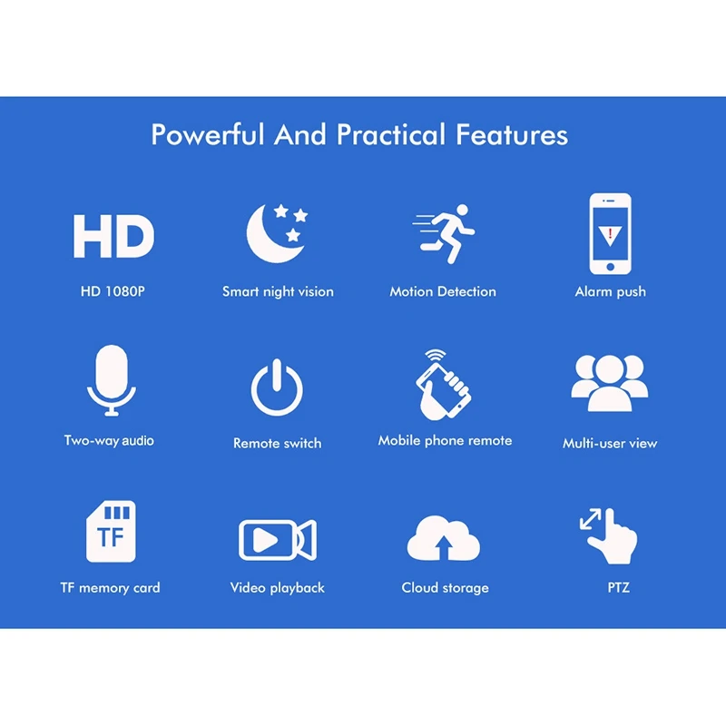 Умная Wi-Fi Ip-камера Ip66 водонепроницаемая беспроводная 1080P двусторонняя аудиосвязь
