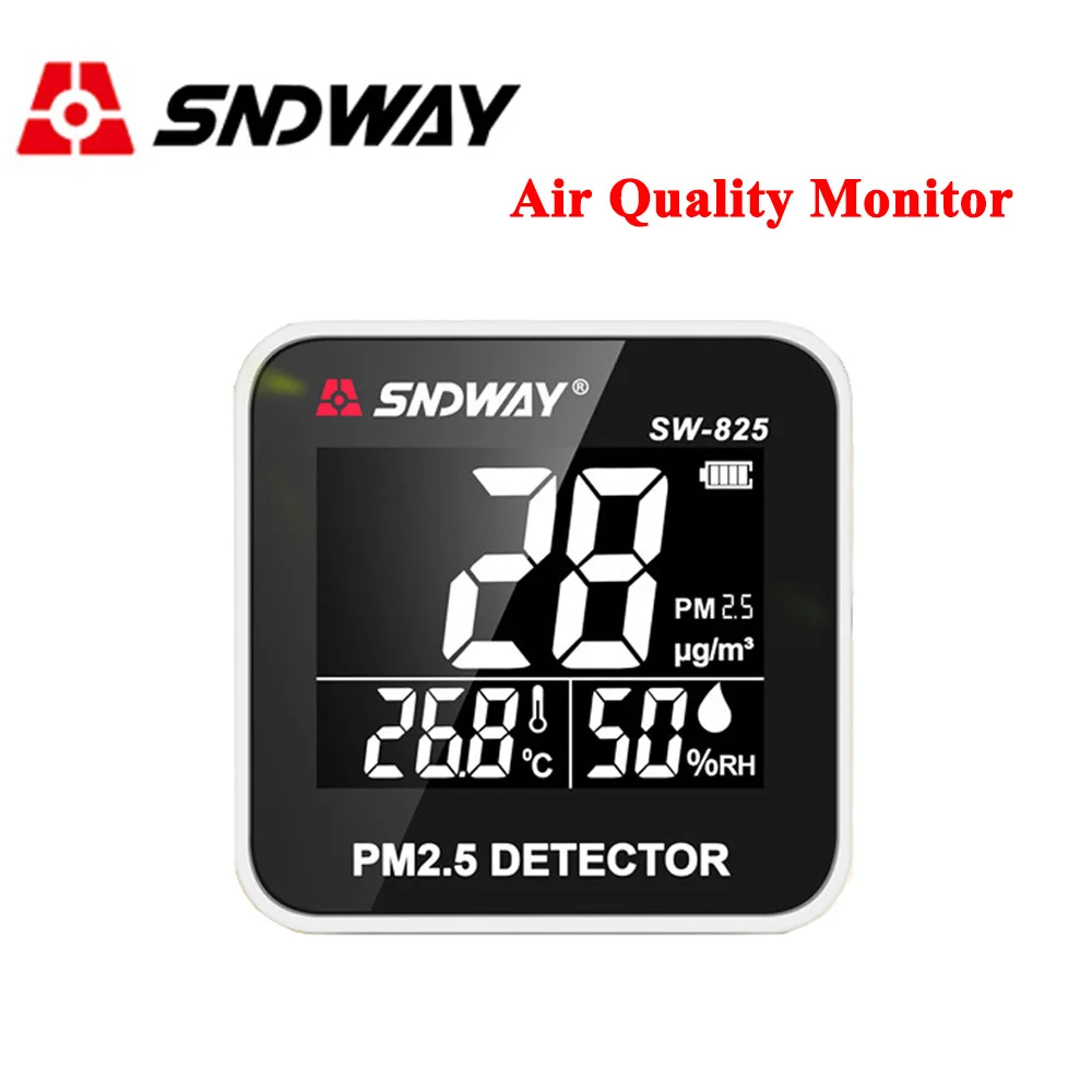 Sndway PM2.5 детектор монитор Газа/анализатор газа/измеритель температуры и влажности лазерный монитор качества воздуха диагностический инструмент