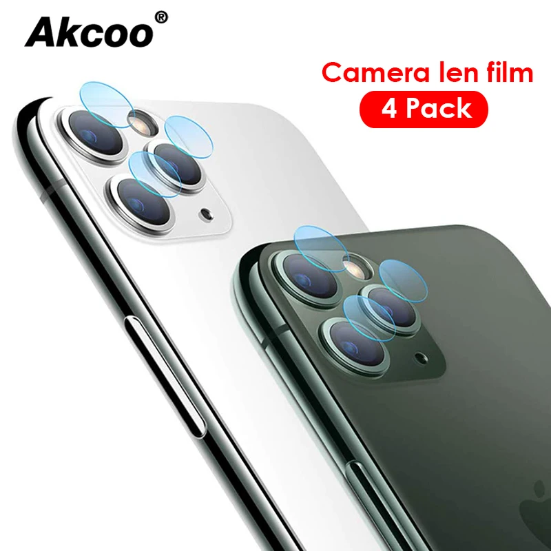 4 шт. Akcoo Камера Len плёнки для iPhone 11 Pro Max Стекло 6S 7 8 Plus XR XS объектив среднего класса