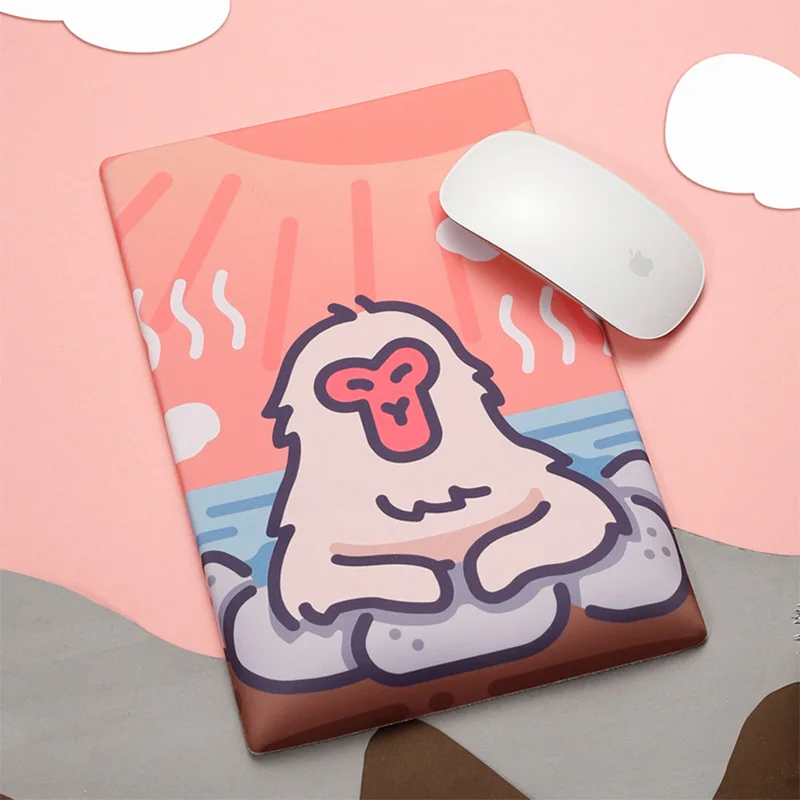 

Monkey Wrist Mouse Pad Cute Cartoon Memory Foam Keyboard Hand Rest Office Wrist Pad PU Non-Slip Table Mat