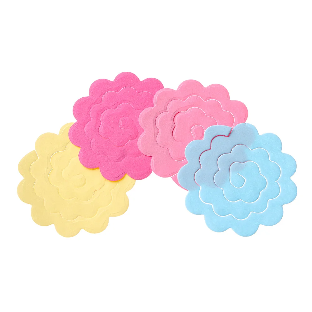 20 шт./партия бумажные розовые цветы ручной работы DIY материал красочные складные