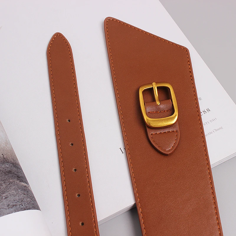 

Irregular PU Leather Belts for Women Fashion 2021 New Autumn Winter Decorative Coat with Skirt Belt Fashion Waistband Corsets