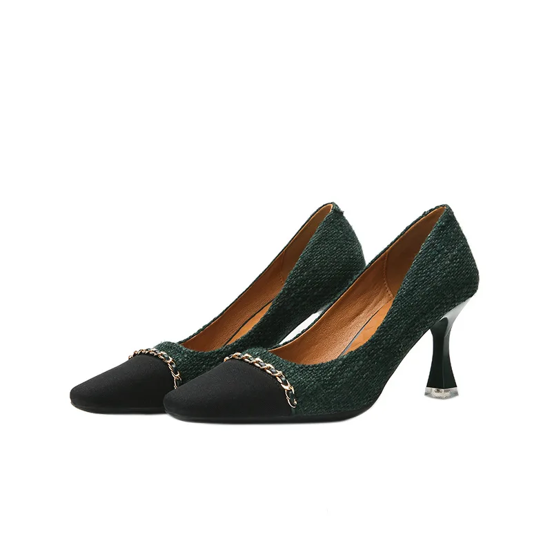 

На высоком каблуке; Классические женские туфли, на тонком каблуке, модные женские туфли-лодочки; Туфли под платье Рабочая обувь