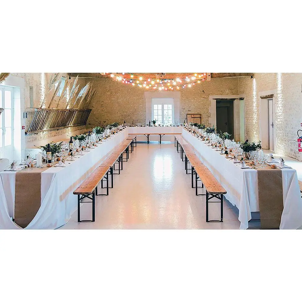 Оформление для свадебного места с кружевными полями скатерть из льняной ткани