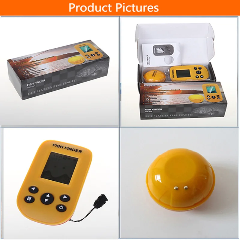 Wireless Dot-Matrix Fish Finder, Outdoor Fishing Artifact, High-Definition Fish Finder, Can Distinguish Large And Small Fish enlarge