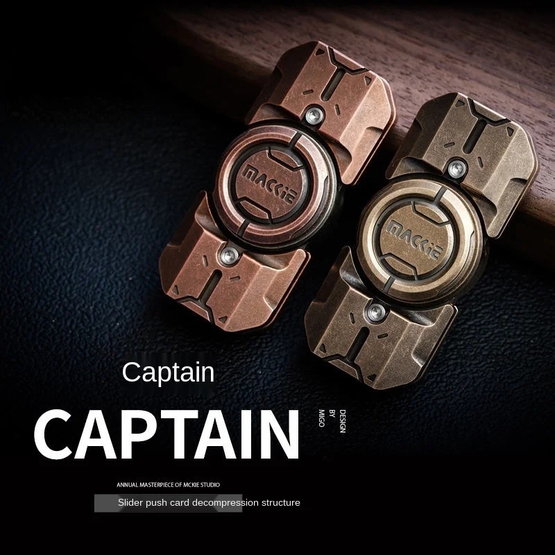 

Captain Red Copper Fingertip Gyro Push Brand Creative Adult Pressure Reduction Bearing Rotating Gift Toy Gift