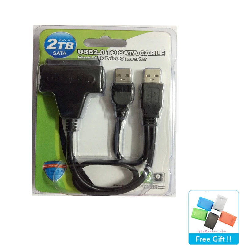 Новый высокопроизводительный Кабель-адаптер с USB 2 0 на SATA 7 + 15 Pin 22 для 5-дюймового