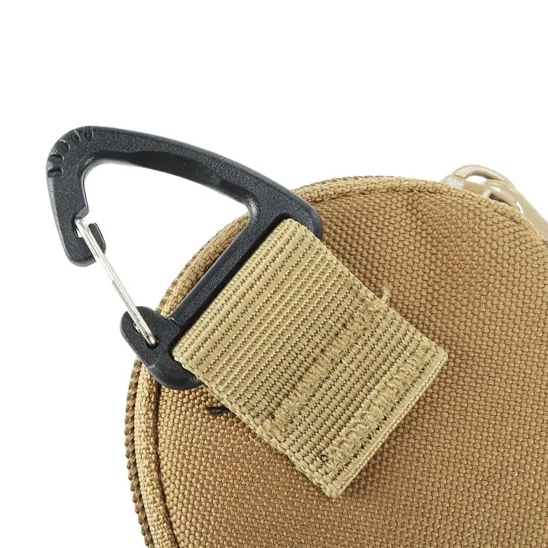 Outdoor Supplies Triangle Buckle Round Parts Bag Earphone Bag MOLLE System Small Hanging Bag