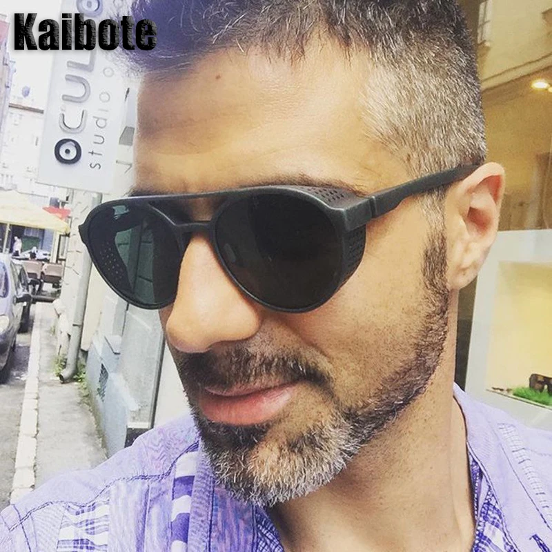 

Kaibote S-97040 New Retro Men's Sunglasses UV Protection High Quality Sun Eyeglasses Outdoor Eyewear Sand Lens Decorate Male