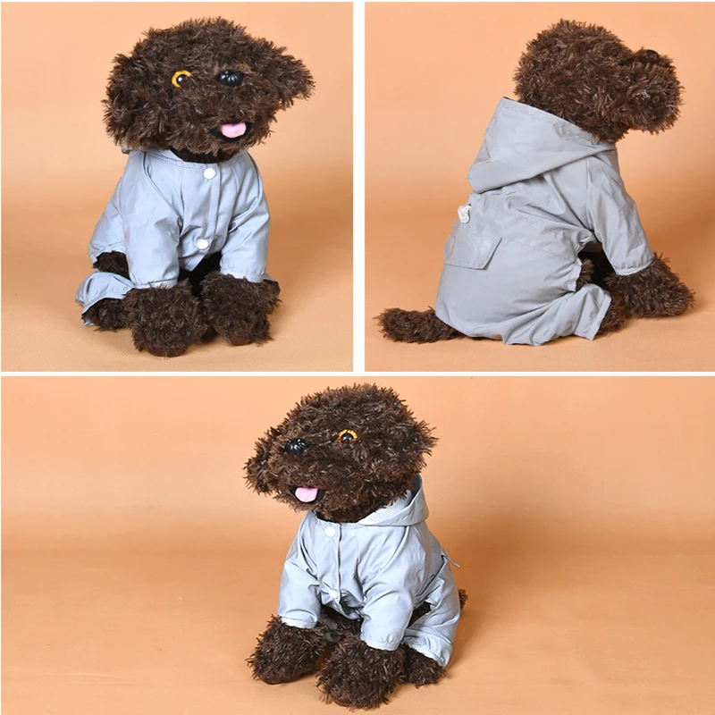 Светоотражающий водонепроницаемый дождевик для собак дождевая куртка дышащая