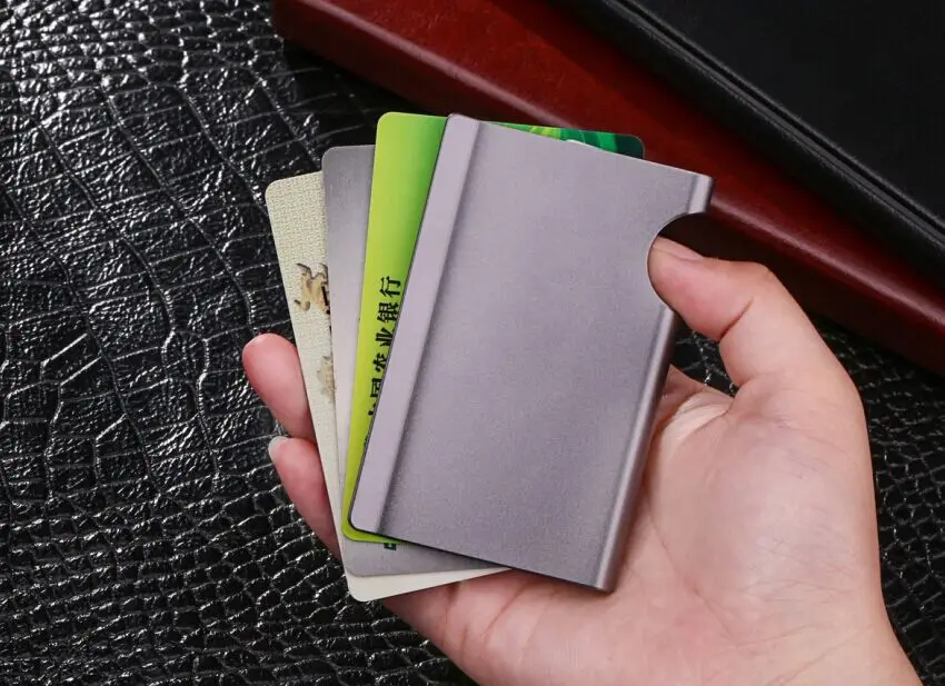BISI GORO, металлический Смарт-кошелек, алюминиевый сплав, коробка, клатч, умный держатель для карт, противоугонная RFID, Минималка, кошелек, сумка для денег