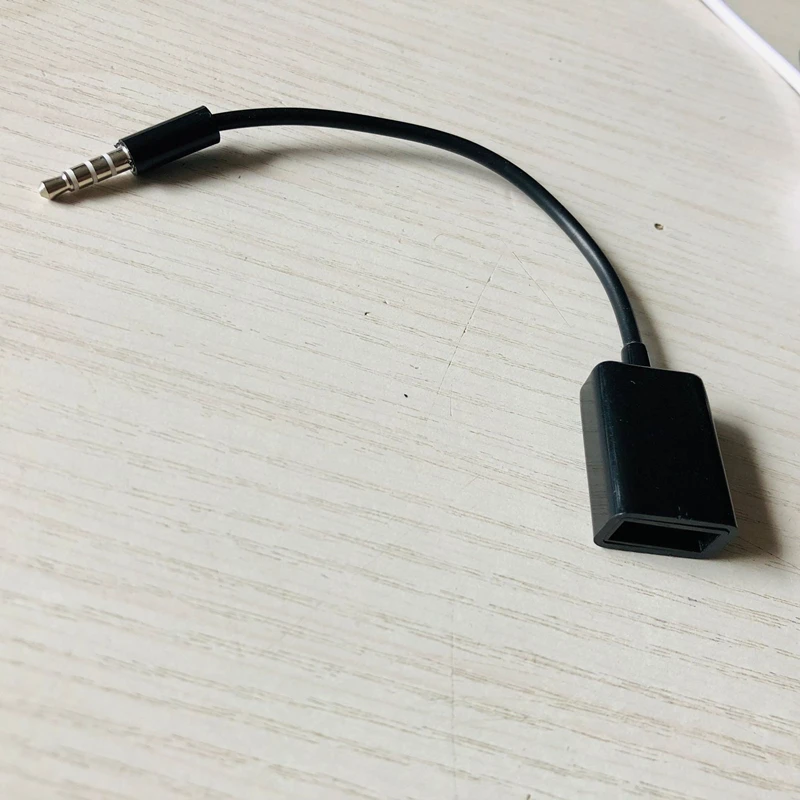 

3.5mm Car MP3 Male AUX Audio Plug Jack To USB 2.0 Female Converter Cable Cord Headphone Cable Cord Car Accessories