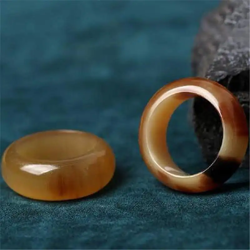 Натуральный Рог яка кольца для мужчин тибетское кольцо R105 | Украшения и