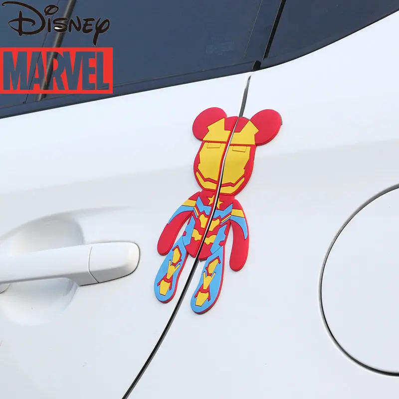 

Disney Marvel Captain America Car Rearview Mirror Anti-scratch Strip Door Anti-collision Sticker Cute Cartoon Avengers