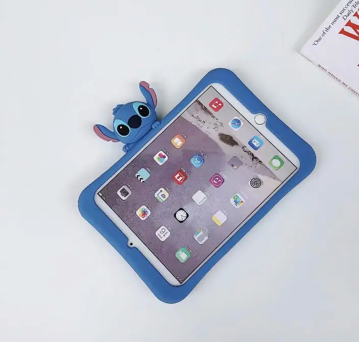 blue Чехол для Ipad 10,2 retina мультяшный детский безопасный силиконовый чехол-подставка для Apple Ipad 7 7th 10," A2200 A2198 A2232 чехол для планшета+ ручка - Цвет: blue