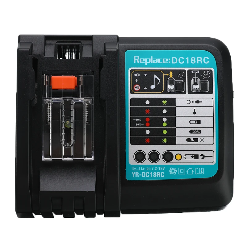 

EU Plug Double/Single USB Ports Battery Charger for Makita 7.2V 14.4V 18V DC18RD DC18RC BL1860 BL1840 BL1830 4A Power Tool