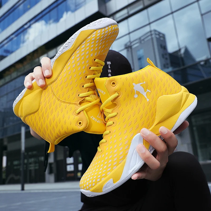 

New Style Mens Basketball Shoes Basket Homme Femme High Top Sneakers Women Sport Shoes Athletic Kids Trainers Big Size 36-45