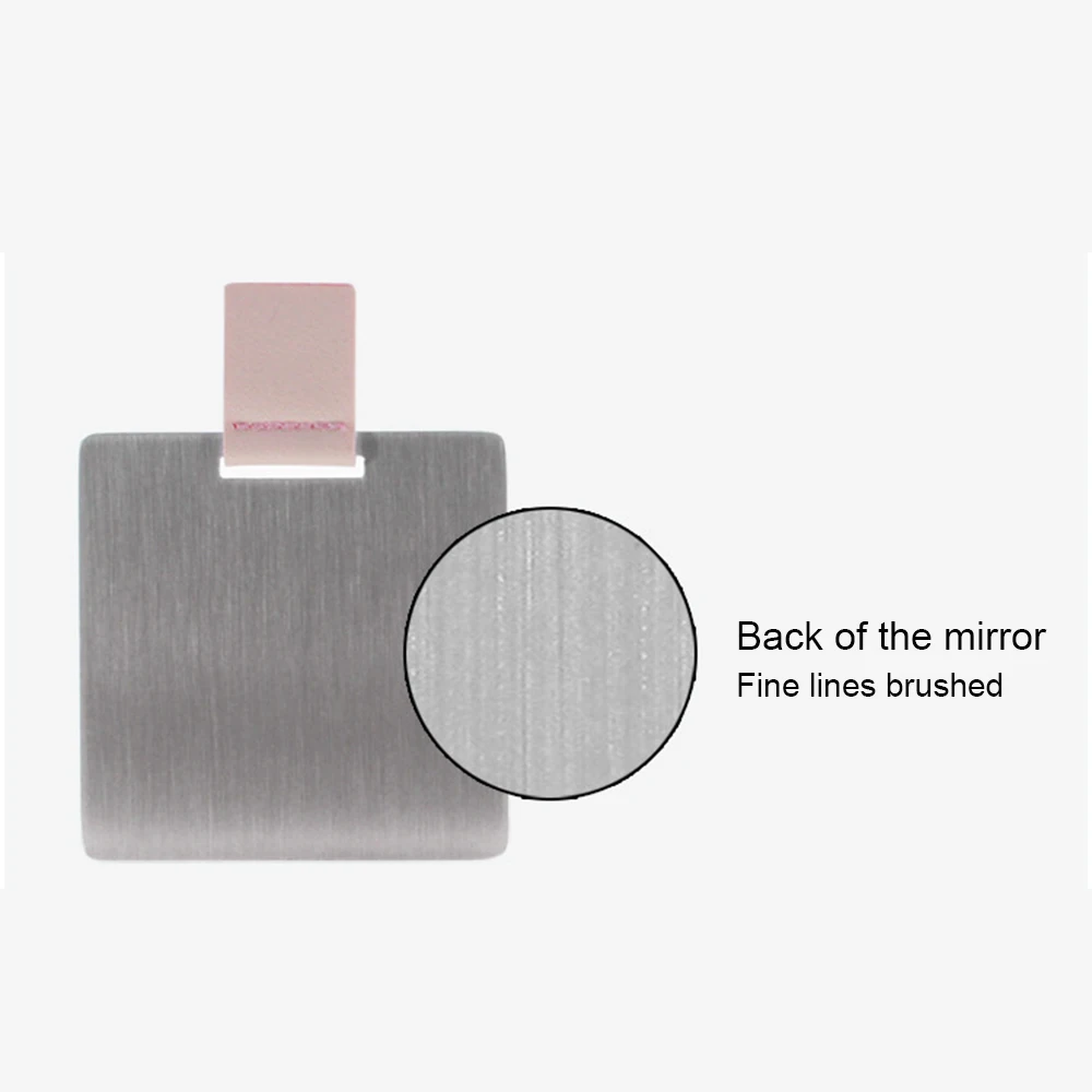 Металлическое ультратонкое косметическое зеркало персонализированное