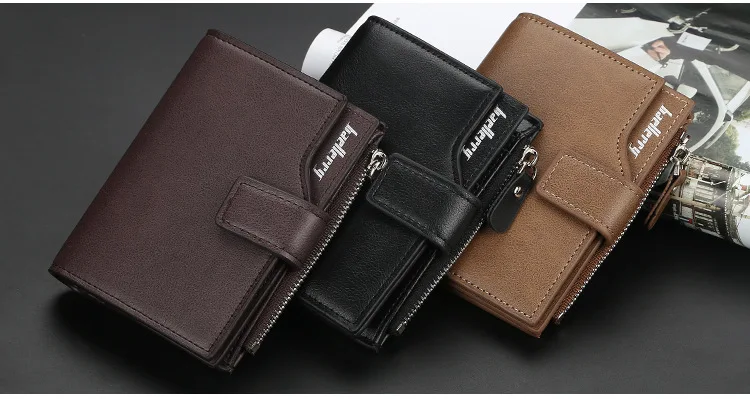 Baellerry Business Wallet Men Leather Men Wallets Purse Short Design Male Clutch Leather Wallet Mens Money Bag Quality Guarantee