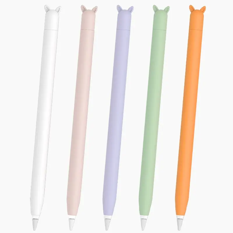 

Cat Ear Anti-scroll Silicone Protective Case Cap Cover for a-pple Pencil 1st