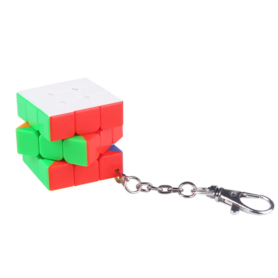 10 шт./лот Yuxin 3 5 см 3x3x3 мини-волшебный куб брелок без наклеек 3x3 Cubo Magico классическая