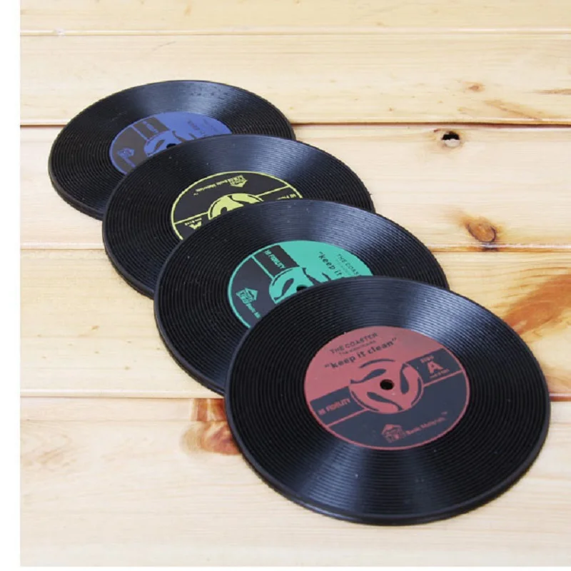 Виниловые подставки для записей настольные коврики чашки напитков Нескользящие