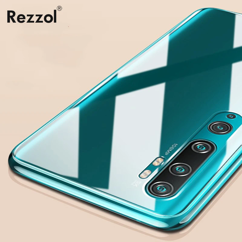 Для Xiaomi Mi Note 10 чехол прозрачный мягкий ТПУ полный защитный для CC9 Pro pro Прозрачный