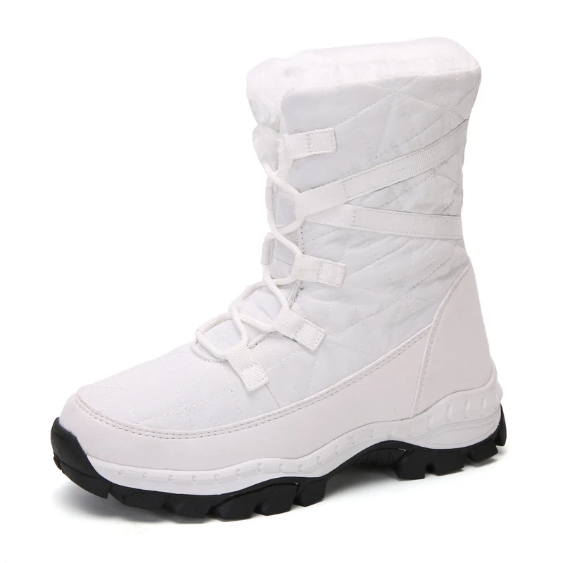 

OLOMLB Winter Keep Warm Trend Casual Miss Cotton Shoes Comfortable Water Proof Large Size Snow boots Mid-Calf High Boots
