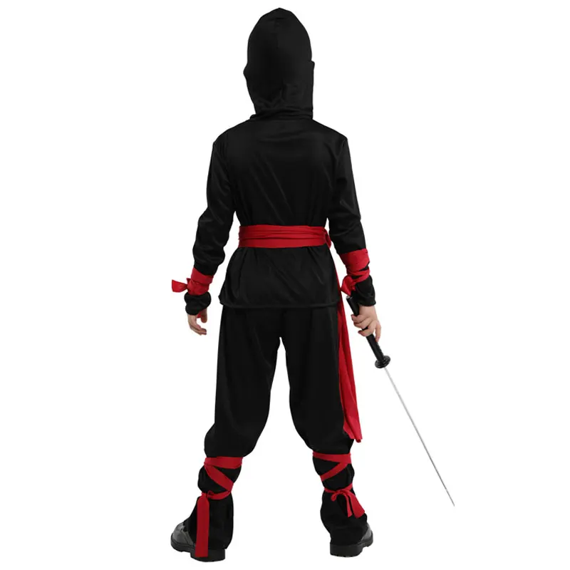 Детский костюм Скелетон ниндзя для мальчиков на Хэллоуин карнавальный Пурим