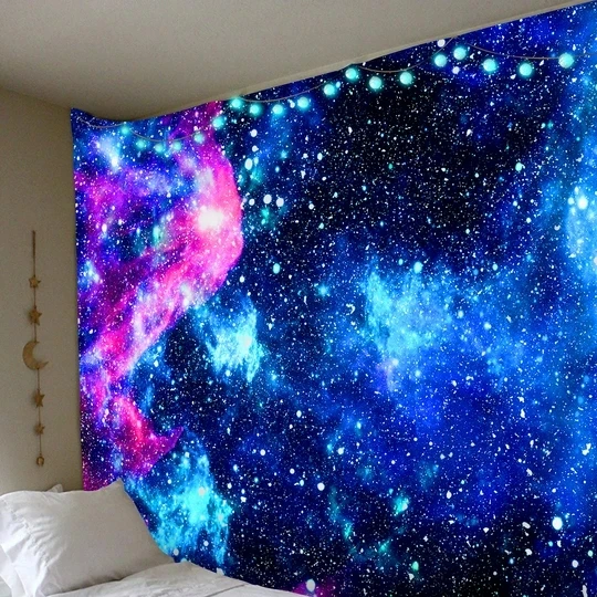 

Galaxy Exploration Tapestry Universe Space Nebula Big Art Tapestry Printed Wall Covering Psychedelic Wall Hanging