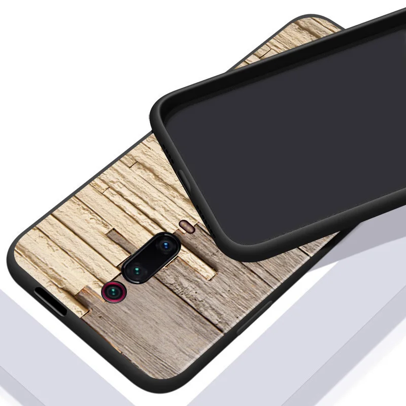 

Bright Black Cover Pattern Wood Textures For Xiaomi Redmi 10X 9C 9A 9 GO K20 8A 8 7A 7 S2 6A 6 5 4X Pro 5G Phone Case