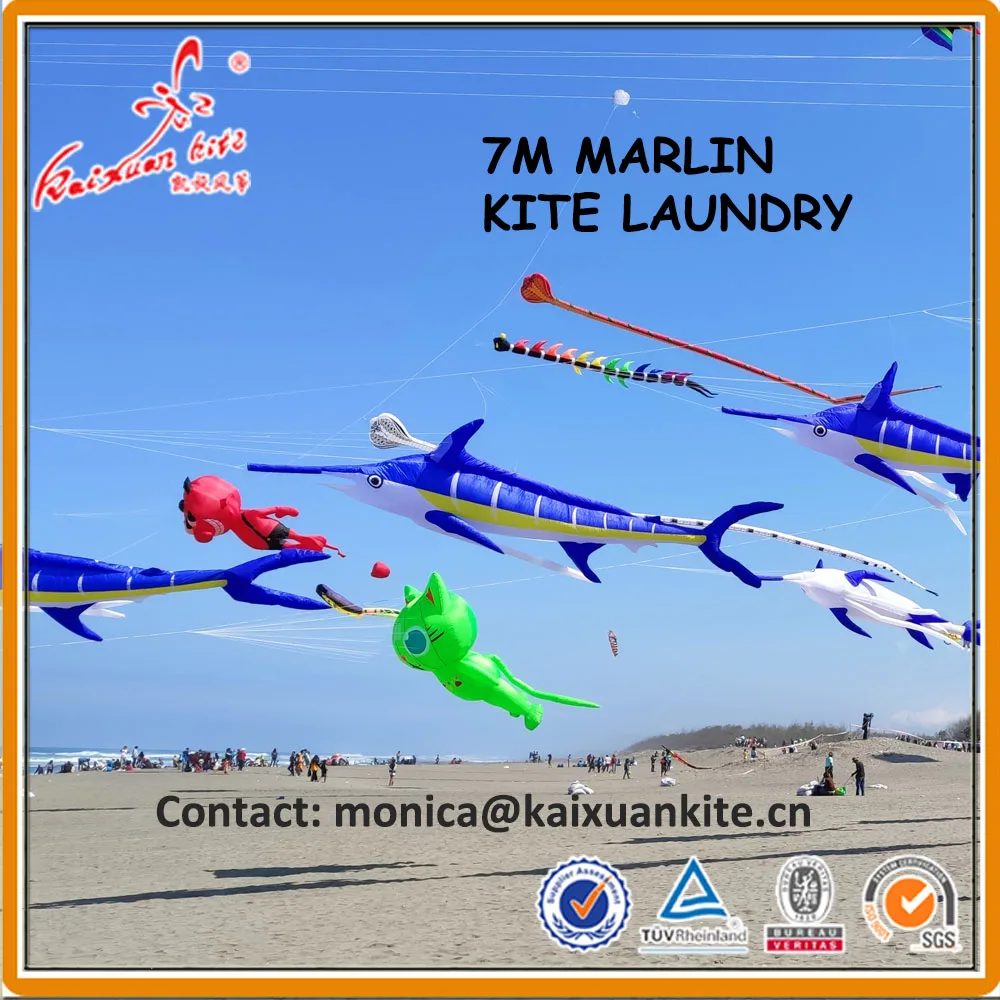 Синий Marlin Line прачечная, надувной воздушный змей для шоу от Weifang Kaixuan kite factory