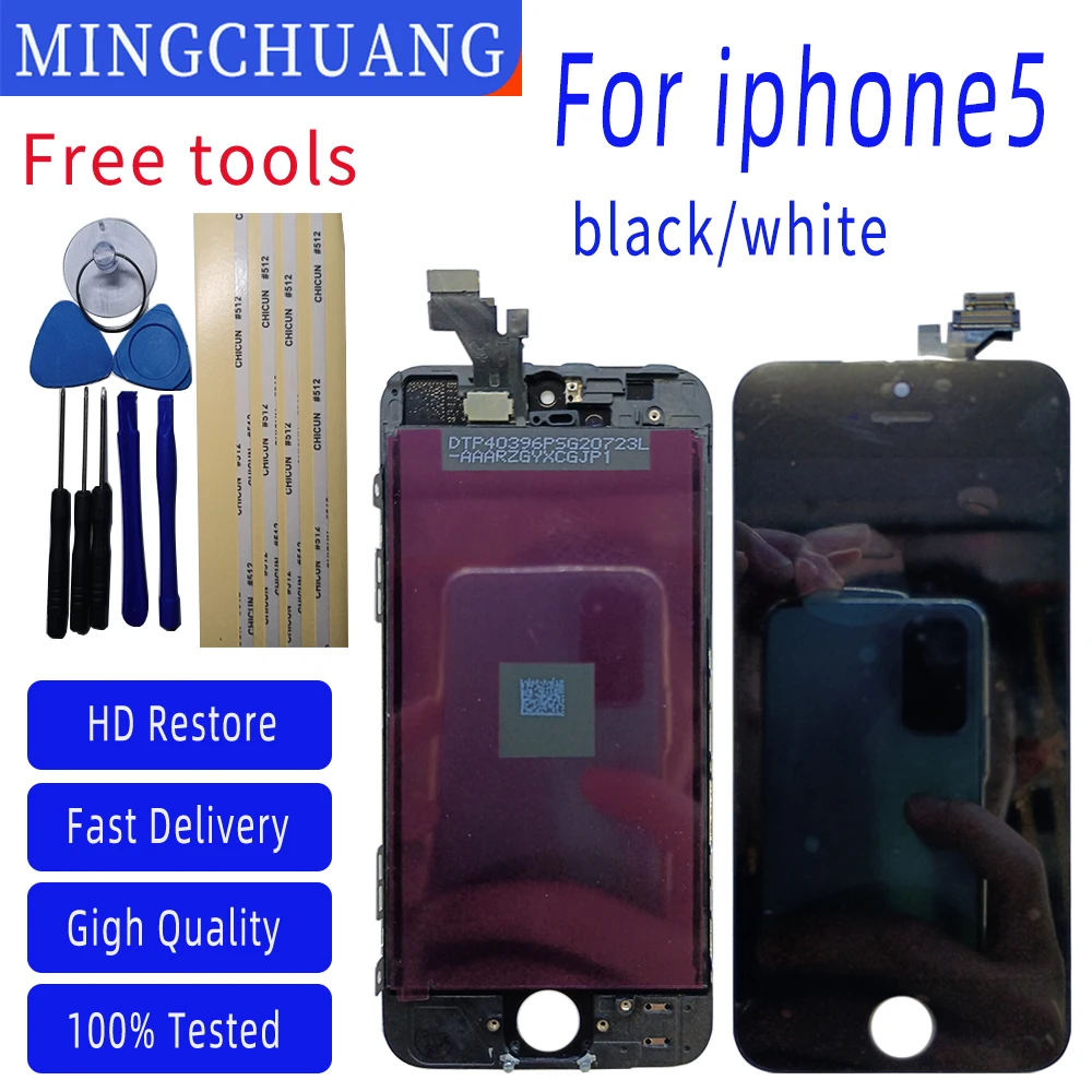 

4.0inch For iPhone 5 LCD Display Digitizer Touch Screen Digitizer Sensor Glass Panel Assembly Replacement Part