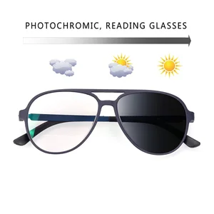 Очки солнцезащитные мужскиеженские фотохромные, интеллектуальная фотохромная лупа для чтения, при дальнозоркости, с диоптриями + 0,25, + 2,0 до + 4,0