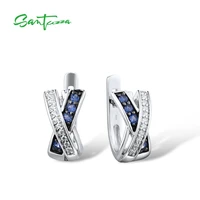 santuzza silver earrings for women 925 sterling silver earrings silver 925 with stones cubic zirconia brincos fashion jewelry